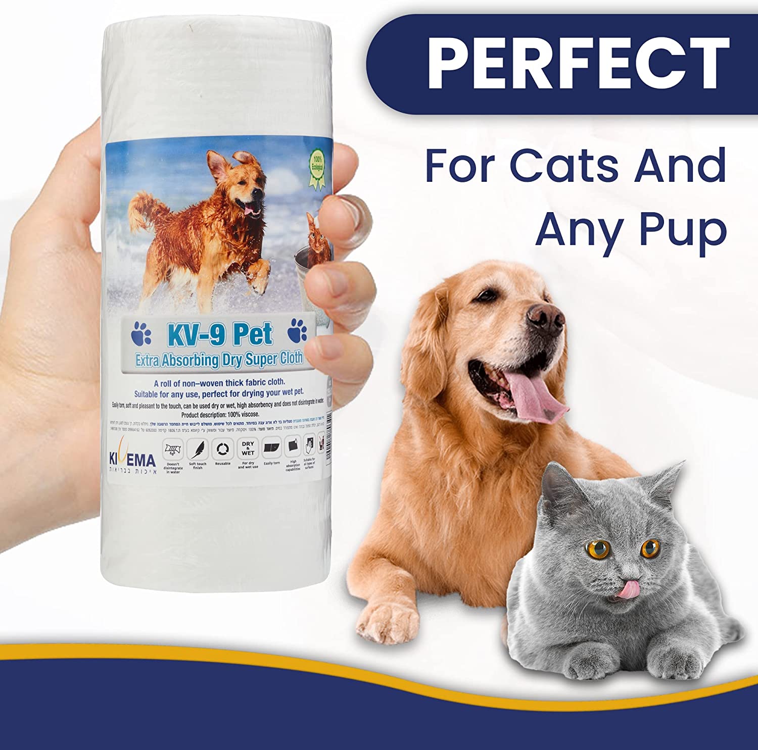 Cloth Wipes, 50-Pack: Handle Pee, Poop & Wet Fur with Ease